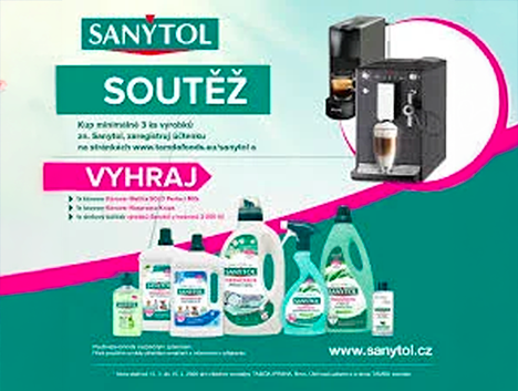 Vyhrajte kávovar nebo balíček Sanytol!